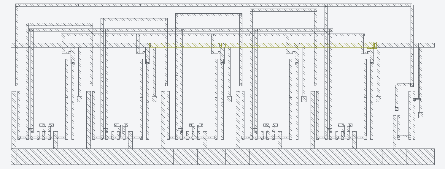 ihp130 DualCtrlVCO v2 EM/IR heat map — 0 violations, worst 0.99×, after one automated repair iteration.